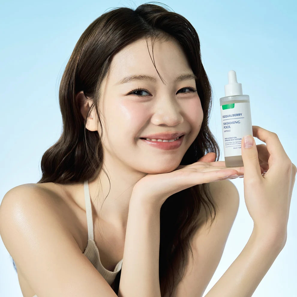 Swimming Pool Ampoule - Korean Ampoule for Smoothing Skin Texture & Deep Hydration with Multi-Molecular Hyaluronic Acid, For Dry Skin, 1.69 Fl Oz (50ml)