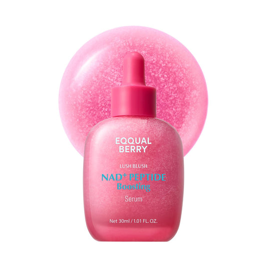 EQQUALBERRY NAD+ Peptide Boosting Serum | 14 Peptide Serum for Face, Neck & Body | Niacinamide 2% & Vegan Collagen for Anti-Aging, Firming & Lifting | Korean Skincare (1.01 oz / 30ml)