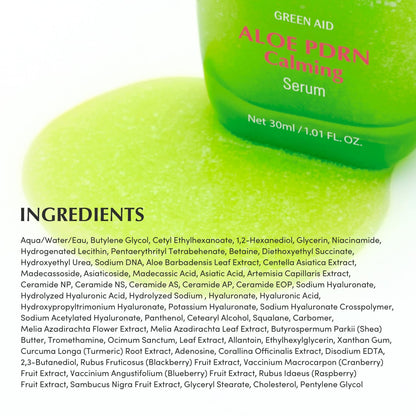 EQQUALBERRY Aloe PDRN Calming Smoothie Serum – Soothing Korean Skin Care for Sensitive Skin, Cica & Aloe for Repair, Hydrating & Radiant Glow, Non-Comedogenic (1.01oz / 30ml)