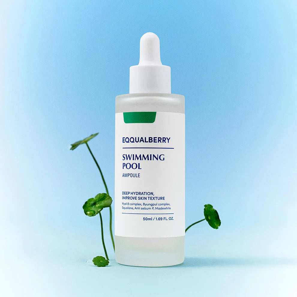 Swimming Pool Ampoule - Korean Ampoule for Smoothing Skin Texture & Deep Hydration with Multi-Molecular Hyaluronic Acid, For Dry Skin, 1.69 Fl Oz (50ml)