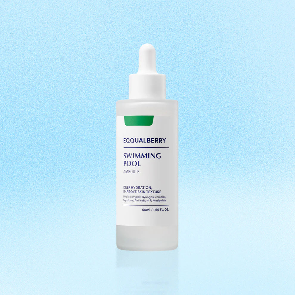 Swimming Pool Ampoule - Korean Ampoule for Smoothing Skin Texture & Deep Hydration with Multi-Molecular Hyaluronic Acid, For Dry Skin, 1.69 Fl Oz (50ml)