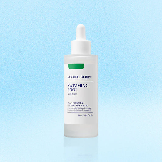 Swimming Pool Ampoule - Korean Ampoule for Smoothing Skin Texture & Deep Hydration with Multi-Molecular Hyaluronic Acid, For Dry Skin, 1.69 Fl Oz (50ml)